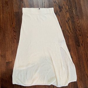 Rag and Bone off-white midi skirt
